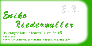 eniko niedermuller business card
