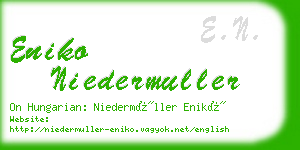 eniko niedermuller business card